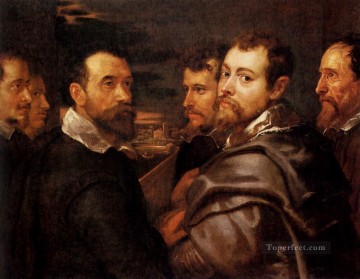  paul Lienzo - El círculo de amigos de Mantua Barroco Peter Paul Rubens